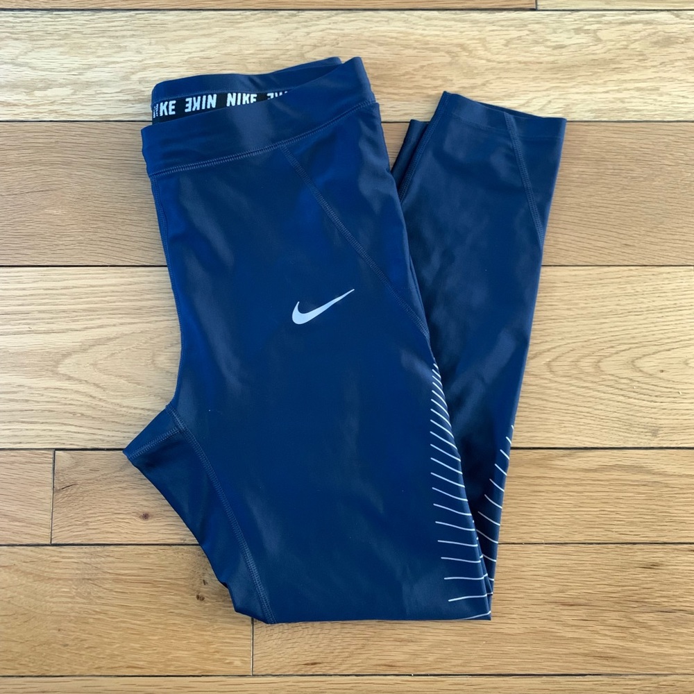 Nike Blue Speed Running Tights 7/8